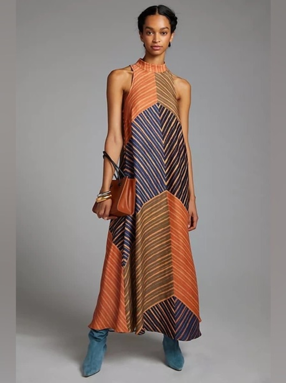 Farm Rio Halter Maxi Dress Anthropologie Size S